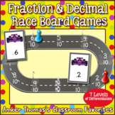 Fraction and Decimal Race Board Games