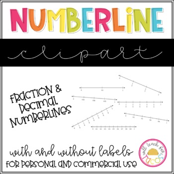 Preview of Fraction and Decimal Numberlines Clipart