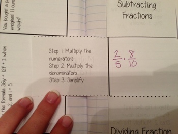 Preview of Fraction and Decimal Operations Foldable for Notebook