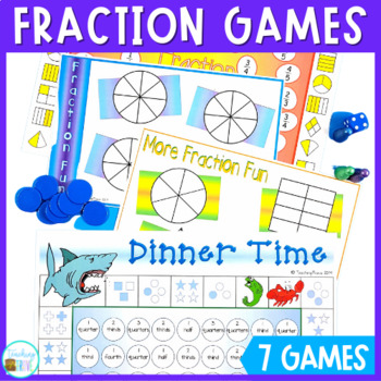 Preview of Fraction Fun Centers with Fraction Review Games