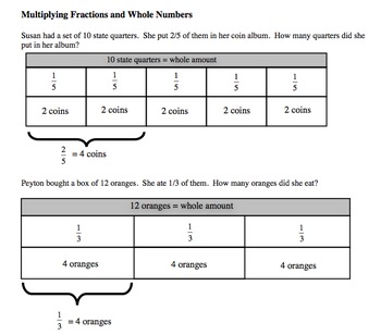 Preview of Fraction of a Set Multiplying by a Fraction Visual Bar Model Task Cards
