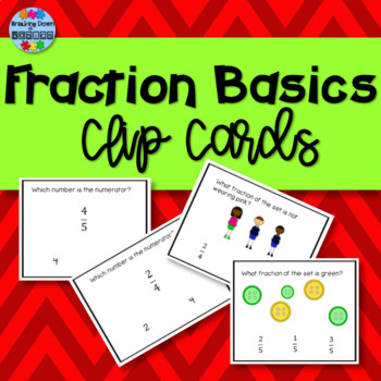 Preview of Fraction Basics Task Cards