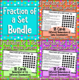 Fraction of a Set Task Cards Bundle of 3