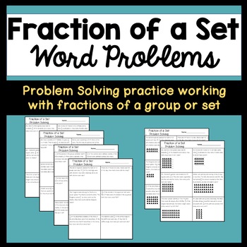 Preview of Fraction of a Set Word Problems