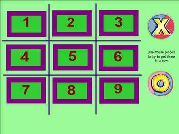 Preview of Fraction of a Whole Number Tic Tac Toe Smartboard Activity (fraction answers)