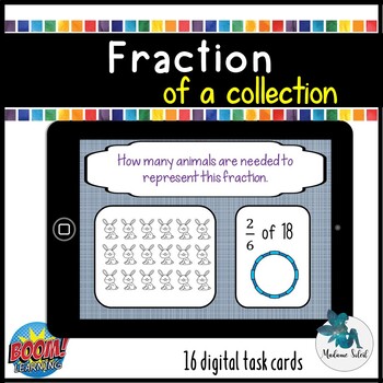 Preview of Fraction of a collection   -   BOOM CARDS