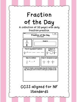 Preview of Fraction of the Day NF Common Core