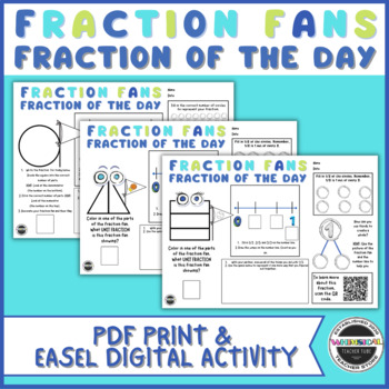 Preview of Fraction of the Day : Print and Digital Daily Fraction Unit