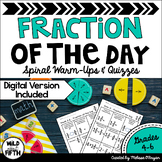 Fraction of the Day - Warm Ups and Quizzes - Digital & Print