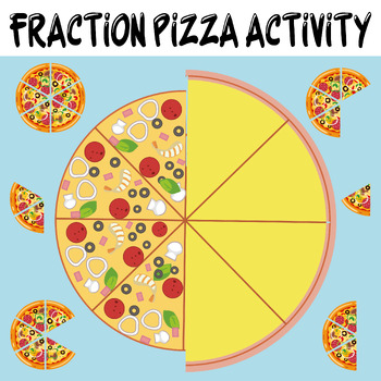 Preview of Fraction pizza project: Pizza craft-Fraction pizza activity