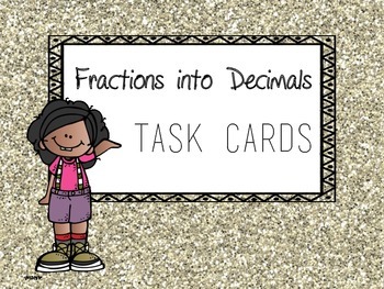 Preview of Fraction to Decimal Task Cards