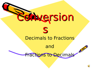 Preview of Fraction to decimals