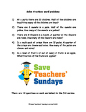 Fractions Word Problems (4 levels of difficulty)