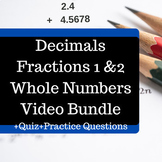 Fraction_Whole Number_Decimals Video Lessons Bundle