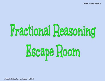 Preview of Fractional Reasoning Digital Escape Room