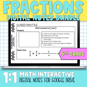 Preview of Fractions Digital Notes