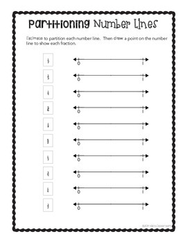 Fractions on a Number Line - 3rd Grade Print & Go Pack for ...