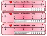 Valentine’s Day - Fractions on Number Lines for math center
