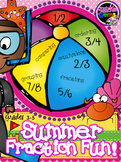 Fractions Coloring Activities and Math Center Summer Edition