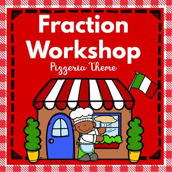 Preview of Fractions Workshop-Pizzeria Theme-Kindergarten-1st-2nd