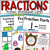 Fractions 1st Grade Math - Worksheets Games Posters
