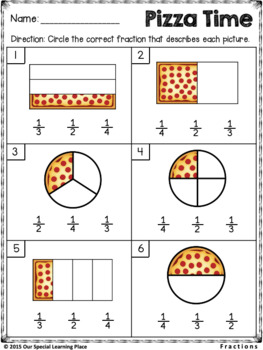 Fractions by Our Special Learning Place | Teachers Pay Teachers