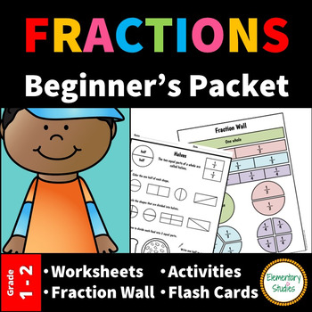 Preview of Fraction Worksheets and Activities for Grade 1 and 2