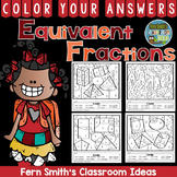 Color By Numbers Equivalent Fractions