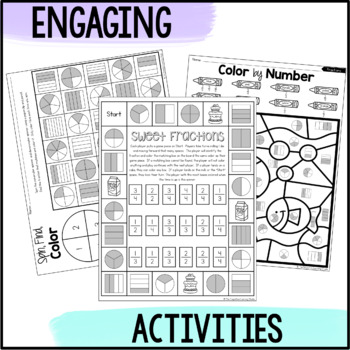 Fractions 2nd Grade | Equal Parts and Partitioning Shapes | TPT