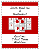 Fractions: 3 Part Cards & Worksheets