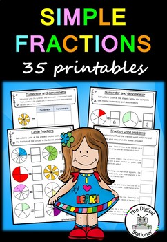Preview of Simple Fractions – 35 printables