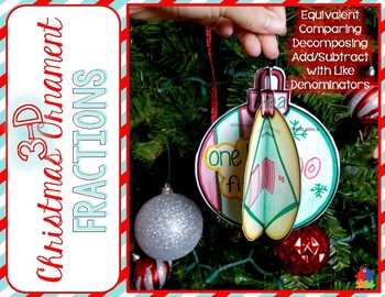Preview of Fractions 3D Christmas Ornament