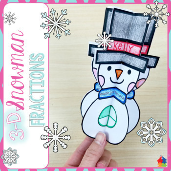 Preview of Fractions 3D Snowman