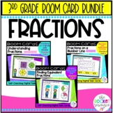 Fractions 3rd Grade BOOM Cards Bundle | Fractions Boom Cards