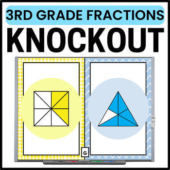 Preview of Fractions - 3rd Grade Math Game - Knockout for 3rd Grade Math Review