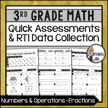 Preview of Fractions - 3rd Grade Quick Assessments and RTI Data Collection (NF)