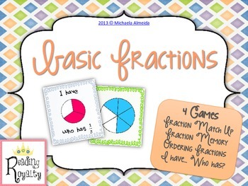 Preview of Fractions: 4 Games for Basic Fractions!