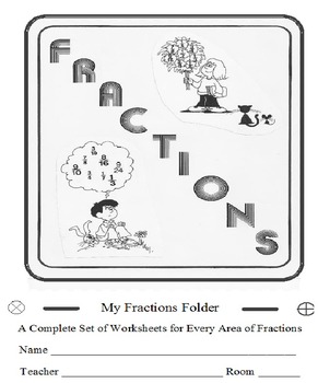 Preview of Fractions 55 Worksheets w ICAN Checklist (Includes Word Problems)