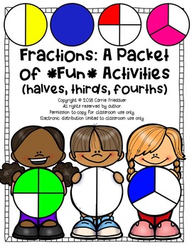 Preview of Fractions: A Packet of *Fun* Activities (halves, thirds, fourths)