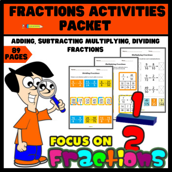 Preview of Fractions Activities Packet | Adding, Subtracting, Multiplying and Dividing