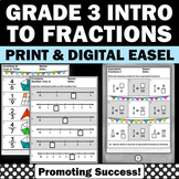Comparing Equivalent Fractions on a Number Line Worksheets Word Problems 3.NF