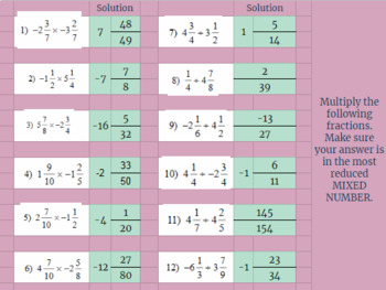 Preview of Fractions:  Adding and Subtracting Mixed Numbers - Google Classroom Ready