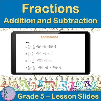 Preview of Fractions Addition and Subtraction | 5th Grade PowerPoint Lesson Slides