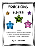 Fractions BUNDLE! - Matching Center and Worksheets