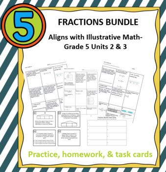 Preview of Fractions BUNDLE aligning with Illustrative Math, Grade 5 Units 2 and 3