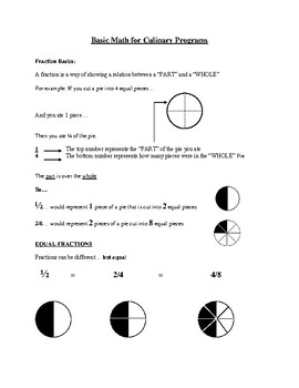 Preview of Fractions Basic- Handout