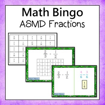 Preview of Fractions  Bingo (Add, Subtract, Multiply, and Divide)