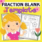 Fractions Blank Template - Coloring and Writing