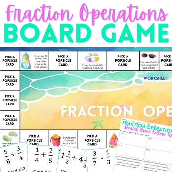 Preview of Fraction Operations Math Game