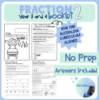 Preview of Fractions Booklet 2: Year 3 and 4 - NSW and AUS Curriculum